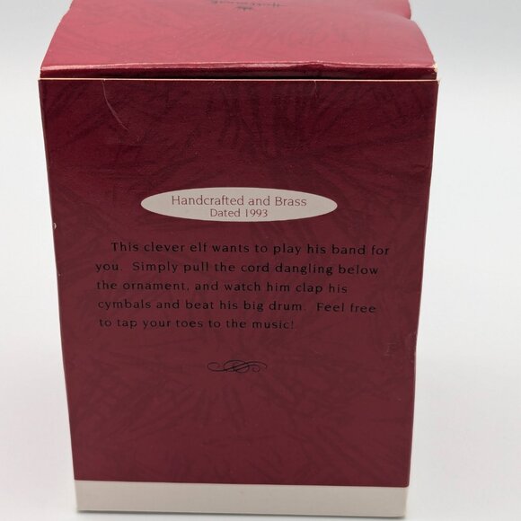 Hallmark Keepsake One Elf Marching Band 1993, Brass with Movement Ornament - Picture 8 of 10